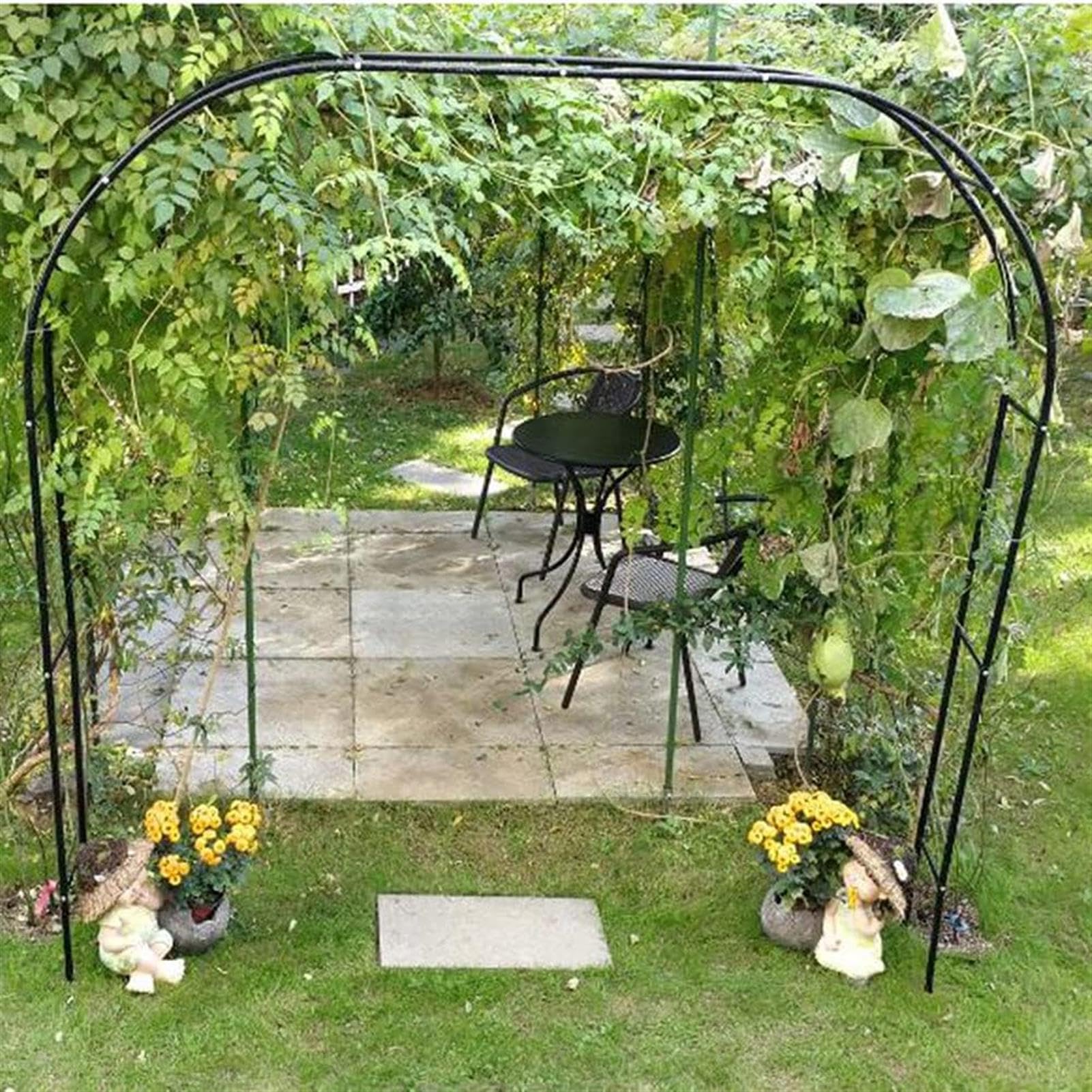金属製ガーデンアーチ 2.4M 頑丈なガーデンアーバー スチールフレーム