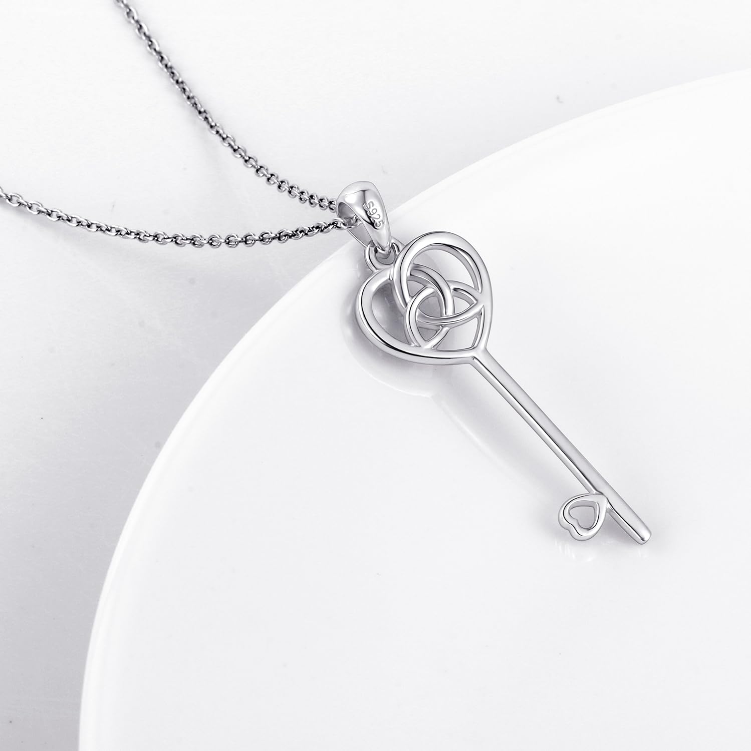 Yearace Witches Knot Necklace 925 Sterling Silver Good Luck Irish Celtic Knot Pendant Necklace for Women Witchy Jewelry Gift - Image 3