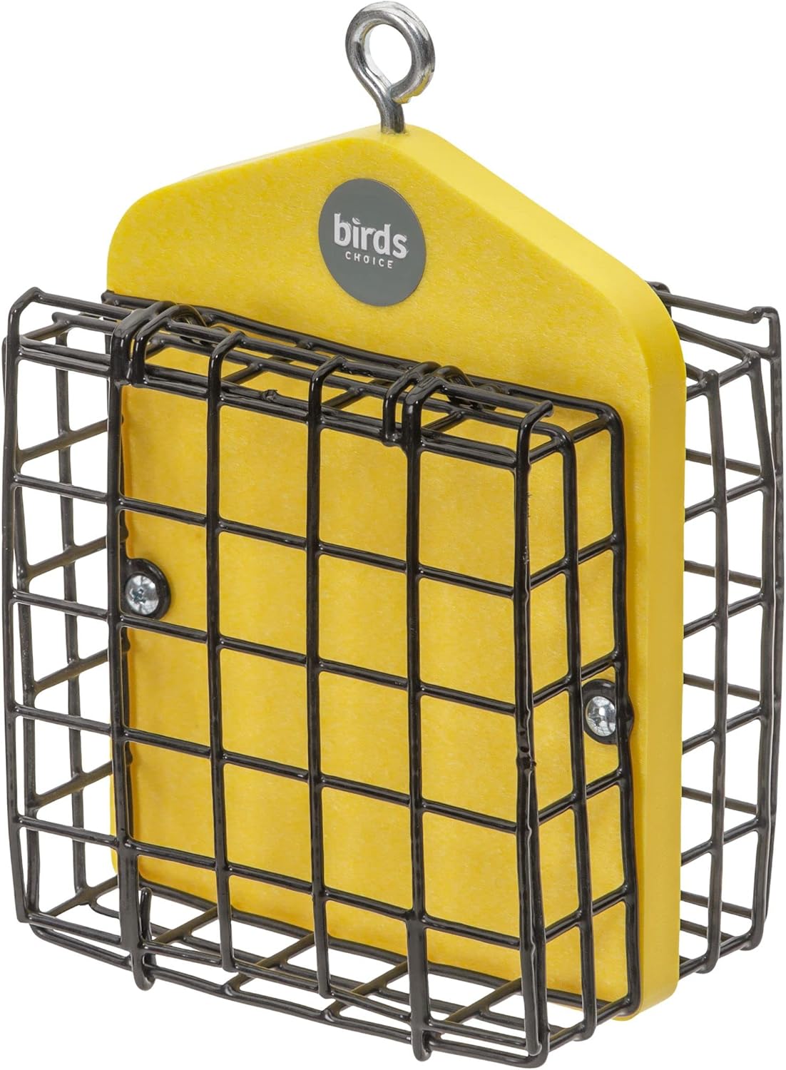 Birds Choice Suet Cage Feeder, Holds 2 Suet Cakes | Hanging Bird Suet Feeder for Woodpeckers, Jays, Nuthatches | Vinyl Coated Grids | Sturdy for Garden, Backyard, Outdoor | Deep Blue, 5"L x 4"W x 8"H