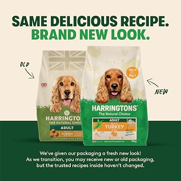 Harringtons Complete Dry Adult Dog Food Turkey & Veg 18kg - Made with All Natural Ingredients (Packaging may vary)