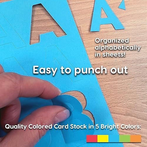 Miniatura 3 de FreshCut Crafts 728 letras y números brillantes de 1.5 pulgadas para tablón de anuncios, letras del alfabeto mayúsculas, números, puntuación,
