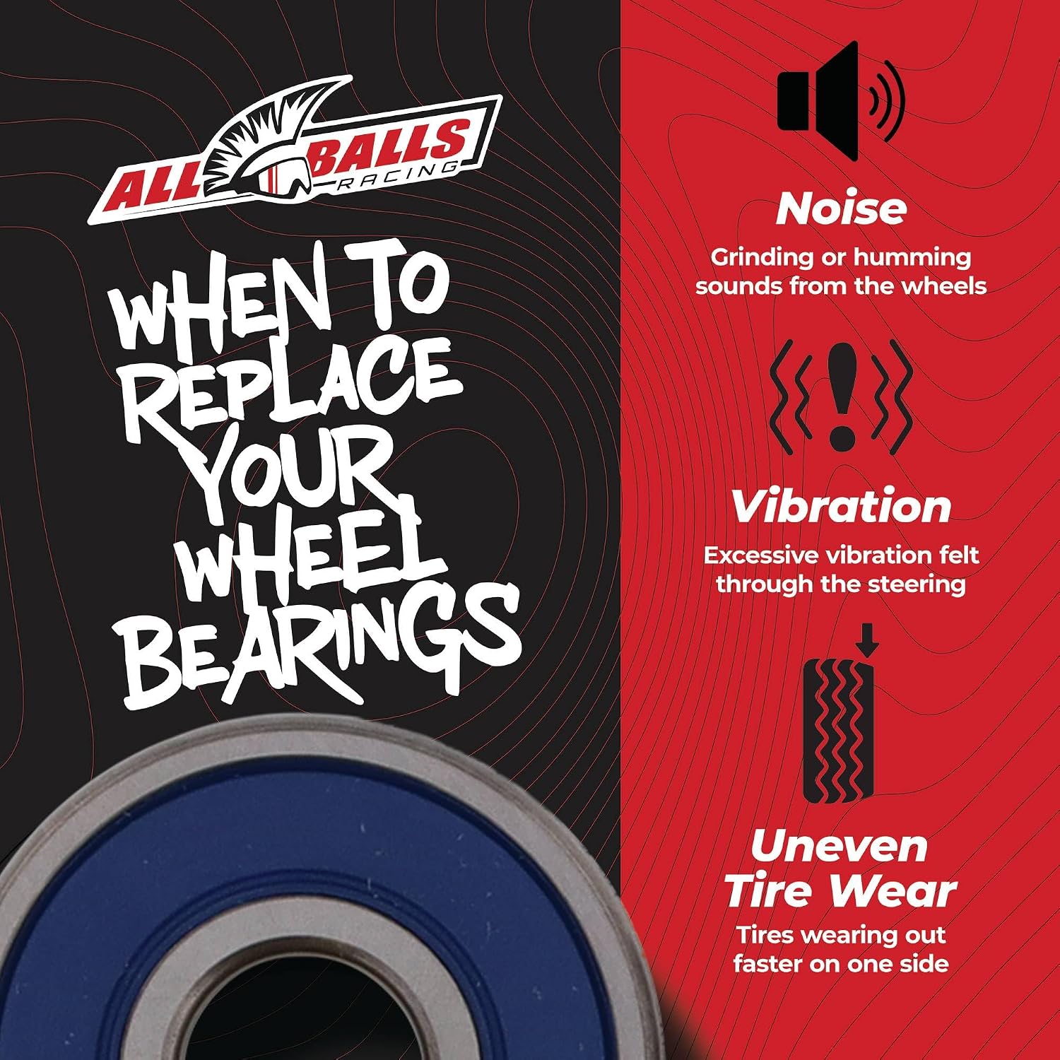 All Balls Racing 25-1292 Wheel Bearing Kit Compatible with/Replacement for Yamaha Kawasaki