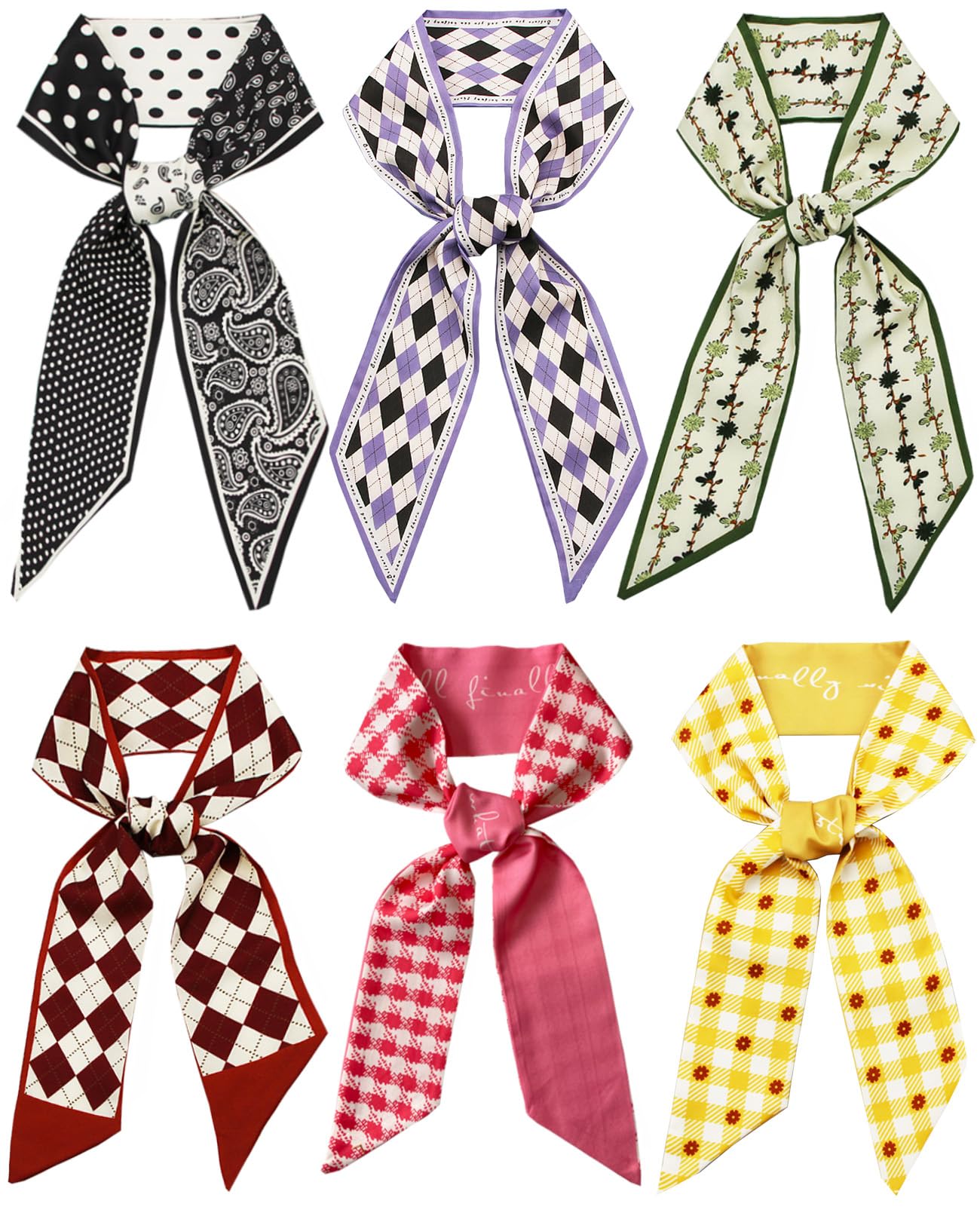 Scarf For Purse Handles Skinny Hair Scarves For Handbags Ponytails Handle Fashion Accessory 37.4x 2.36in