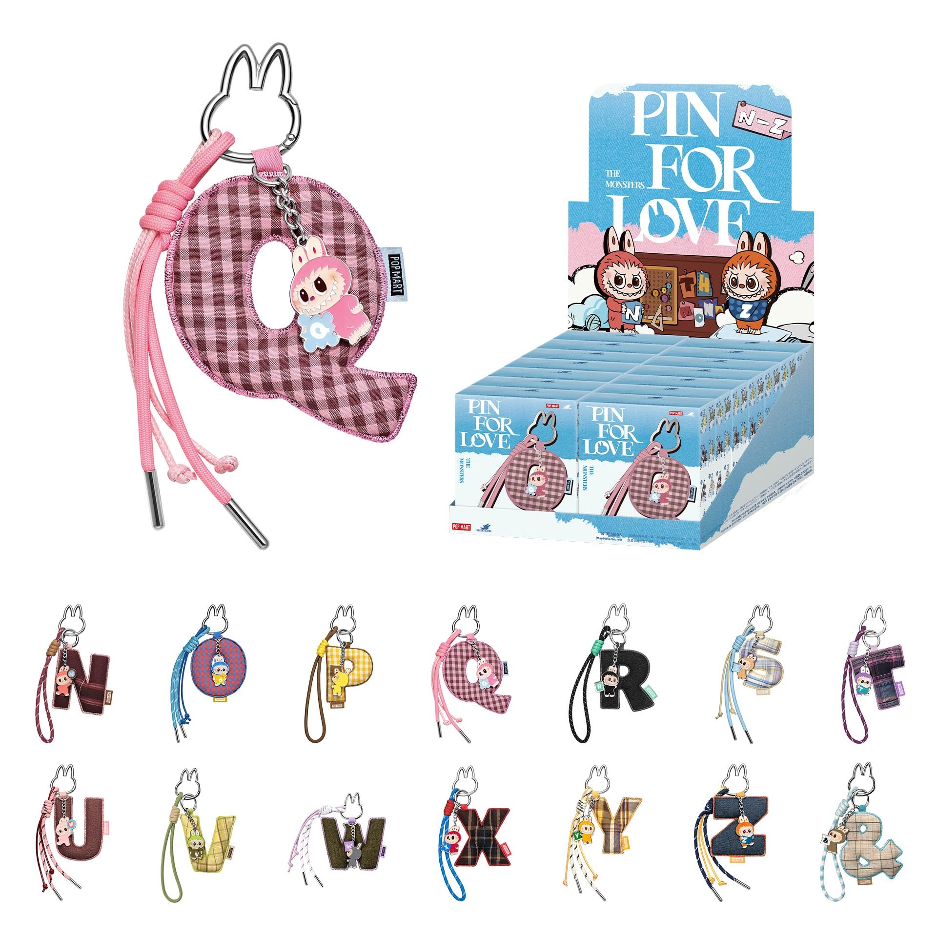 POP MART The Monsters Pin for Love Series- Letter Pendant Blind