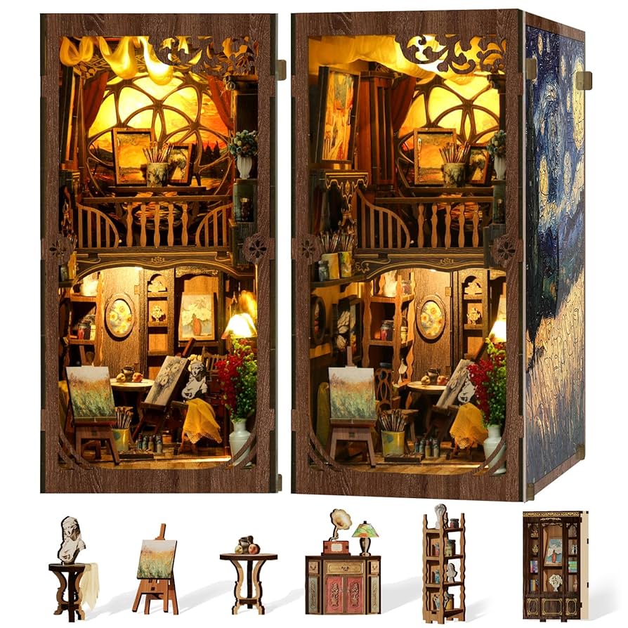 Amazon | CRESYMME ミニチュアハウス ドールハウス ブックヌック