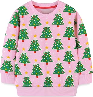 Bumeex Girls Cotton Crewneck Cute Sweatshirts The Hedgehog and The Fox Pink 2-7T Price In India