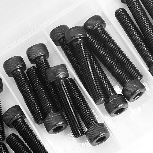 Miniatura 6 de Tornillos de cabeza hueca M8 x 1.181 in, 1.378 in, 1.575 in, 1.772 in, 1.969 in, 1.969 in, acero de aleación de grado 12.9, kit surtido de pernos