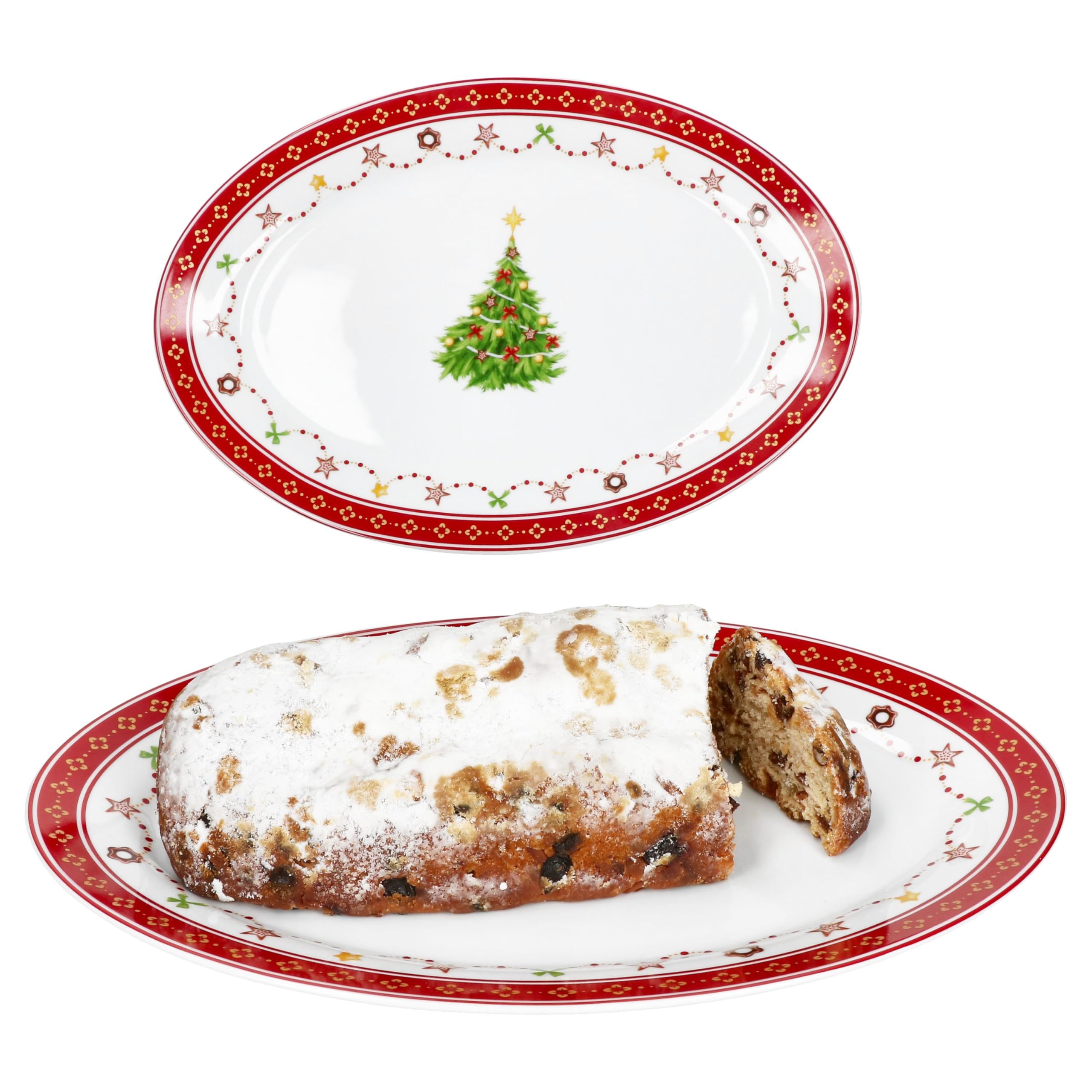 MamboCat Set van 6 frietkommen - ovaal en wit - van porselein - Snackborden met reliëf voor bijgerechten, worst, friet en nuggets - Herbruikbare serveerborden