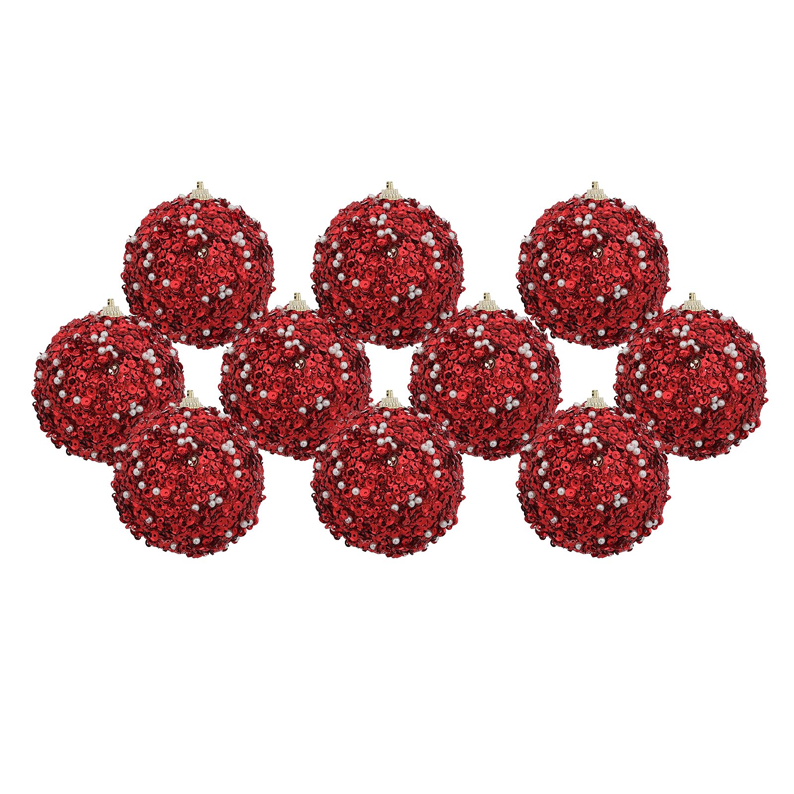 YPBEW 10Pcs Holiday Baubles Shatterproof Sparkling Sequins Christmas Tree Ornaments for Festival Home and Event Embellishment Christmas Tree Ornaments