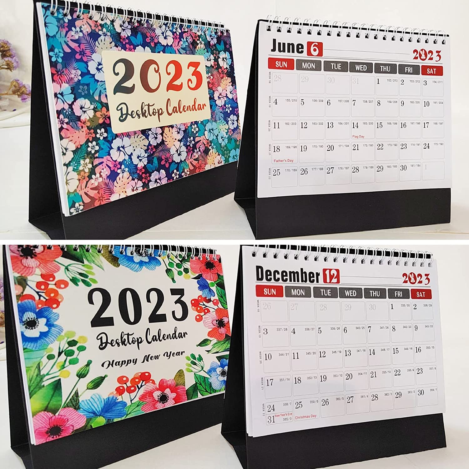 OLOTU Tischkalender Mini-Tischkalender 2023, Englischer Tischkalender für Zuhause, Büro, Schule, Stehkalender, Monatsplaner, Jan. 2023-Dez. 2023 Planer