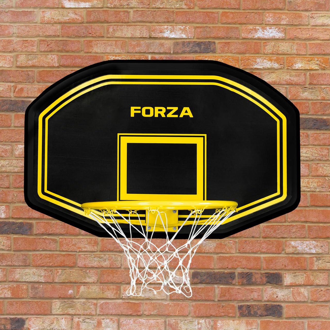FORZA Tablica do koszykówki i obręcz | 2 x rozmiary - mini i standardowe | trening wewnątrz i na zewnątrz (standardowe (109 cm x 71 cm) - obręcz 45 cm)