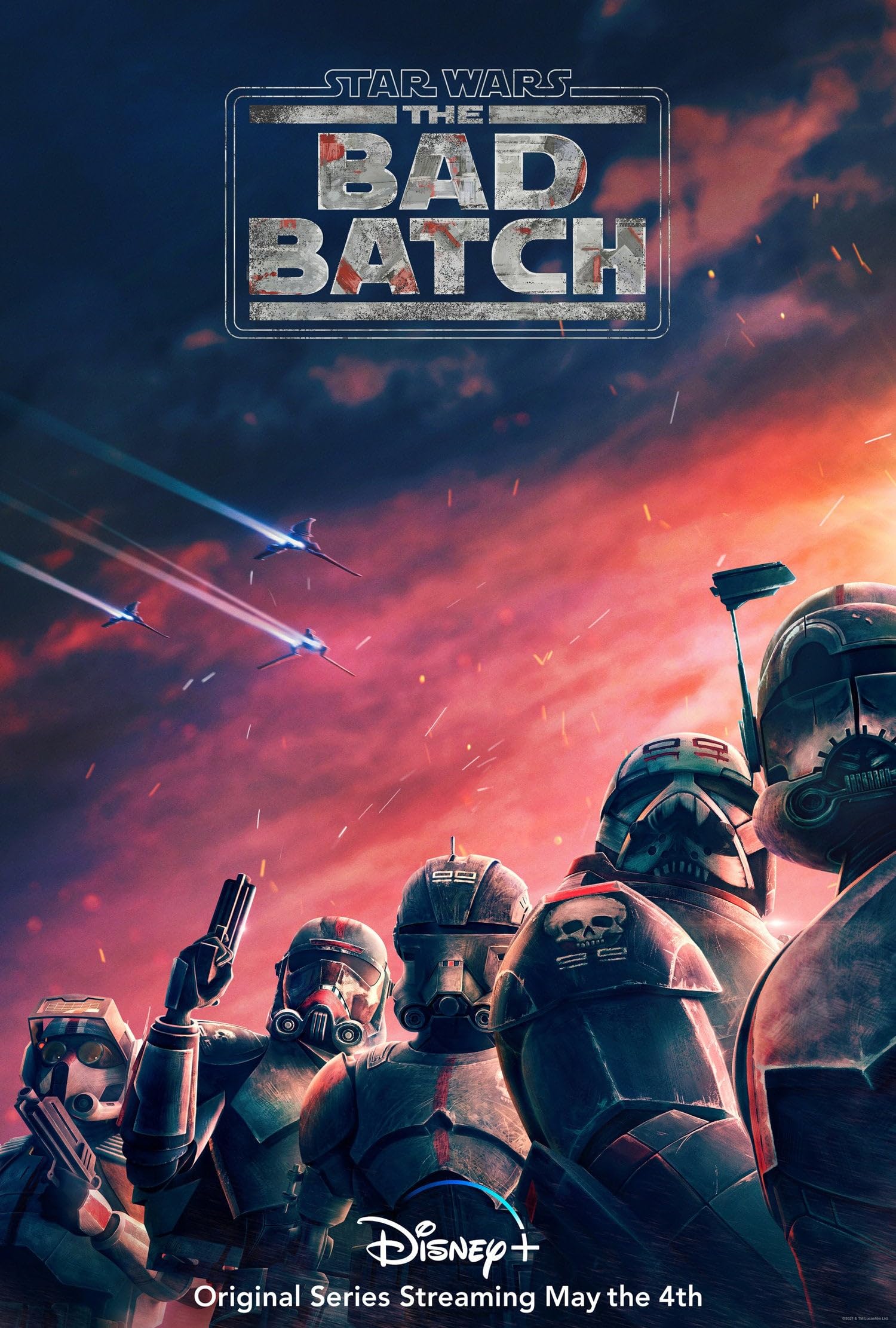 Pixie Posters Multi Colour Star Wars Saga The Bad Batch A4 Size Poster Wall Arts