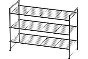 Simple Houseware 3-Tier Stackable Shoe Rack Storage Shelf: Optimize Entrance Organization
