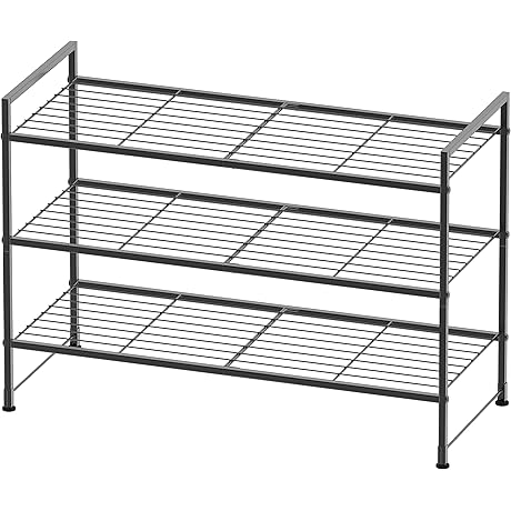 Simple Houseware 3-Tier Stackable Shoe Rack Storage Shelf: Optimize Entrance Organization