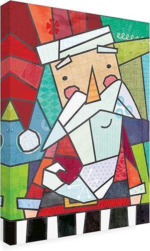 Miniatura 2 de Trademark Fine Art, Santa vitral de 14x19 de Holli Conger