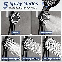 Vista 7 de SINGSUO Filtered Rain Shower Head with Handheld Spray Combo, High Pressure Dual Shower Head with Filter for Hard Water, Modern Magnetix Double