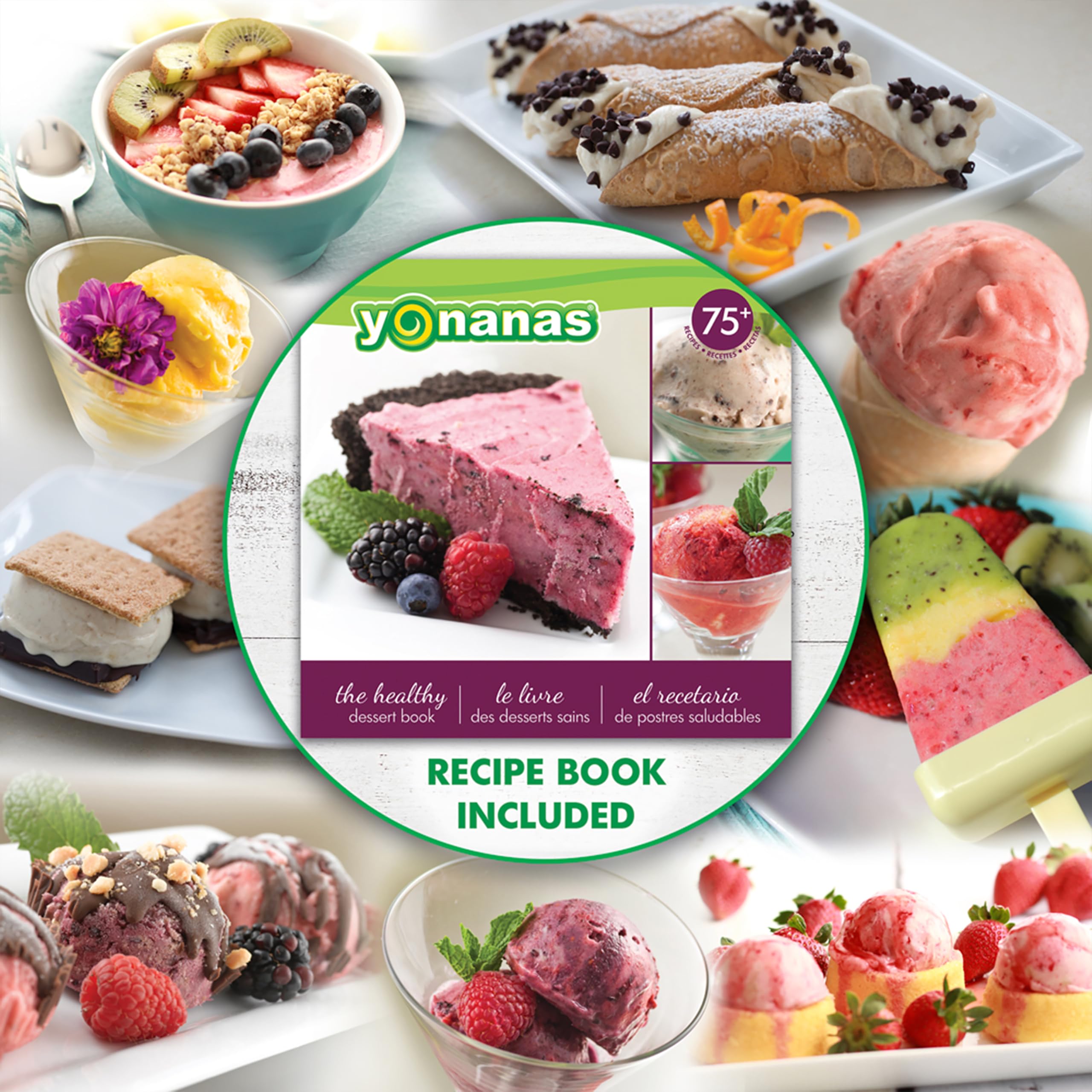 Yonanas Deluxe Frozen Fruit Soft Serve Dessert Maker, Vegan -2