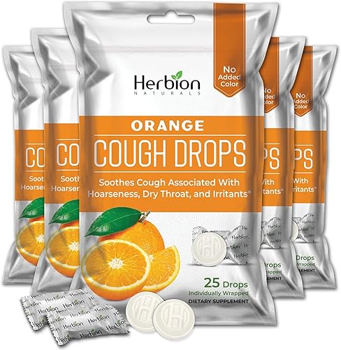 Miniatura 8 de Herbion Naturals - Gotas para la tos con sabor natural a naranja, suplemento dietético, alivia la tos, para adultos y niños mayores de 6 años, 25