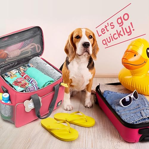Miniatura 3 de Bolsa de viaje multifunción para mascotas, ideal para viajes de una semanadurante la noche, accesorios de viaje para gatos y perros con estilo de