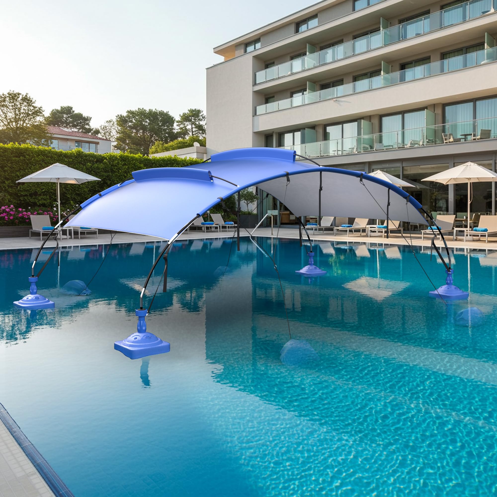 Floating Pool Shade Sun Shade Sails For Swimming Pool,2 Person