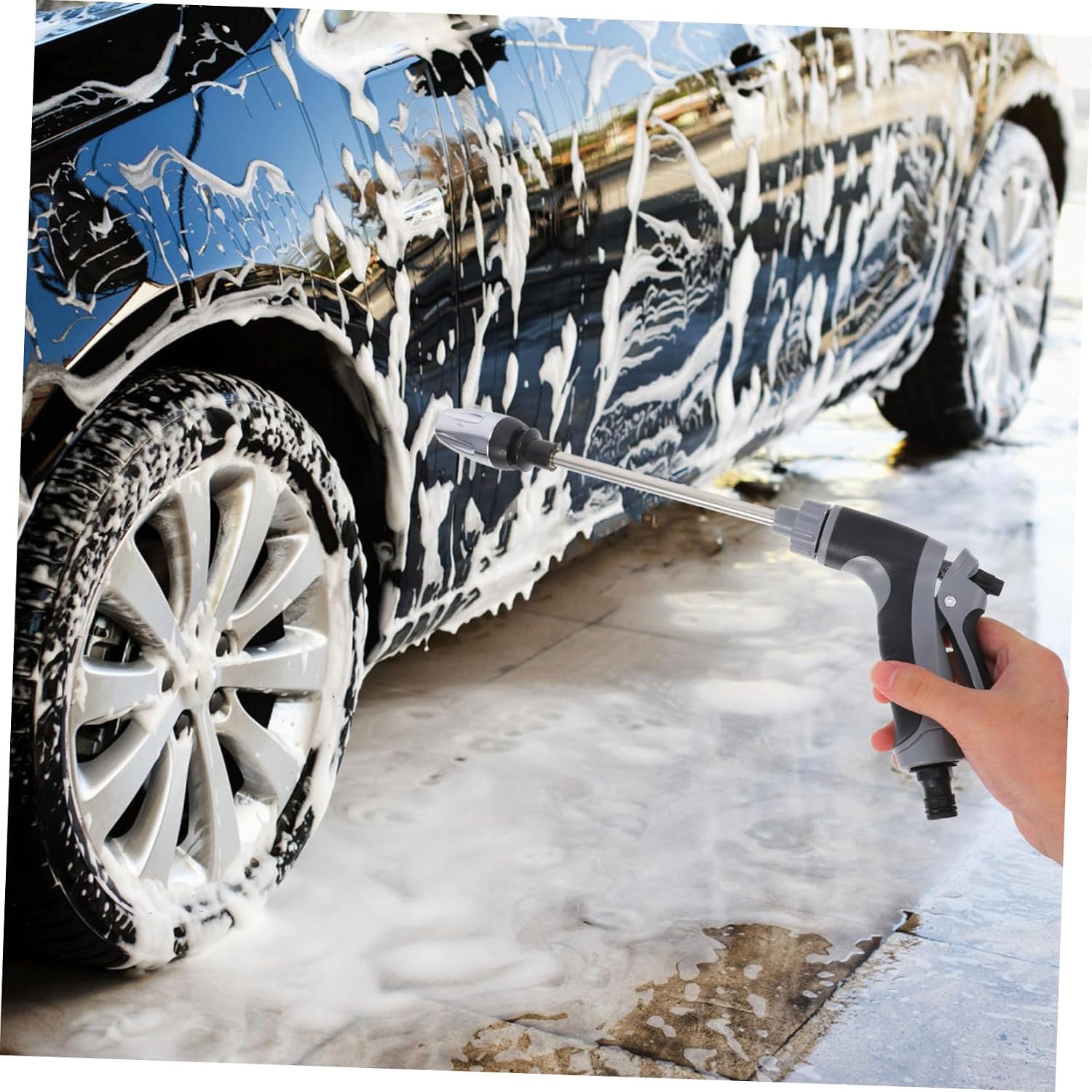 Milisten Car Washing Supply High Pressure Washer Nozzle Garden Hose Attachment Multipurpose Cleaning Tool Long Handle
