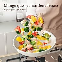 Vista 8 de SENSARTE Sartén antiadherente de cerámica con tapa 8/9.5/10/11/12.5 pulgadas, sartén para tortilla, sin PFAS/PTFE añadidos intencionalmente, sartén