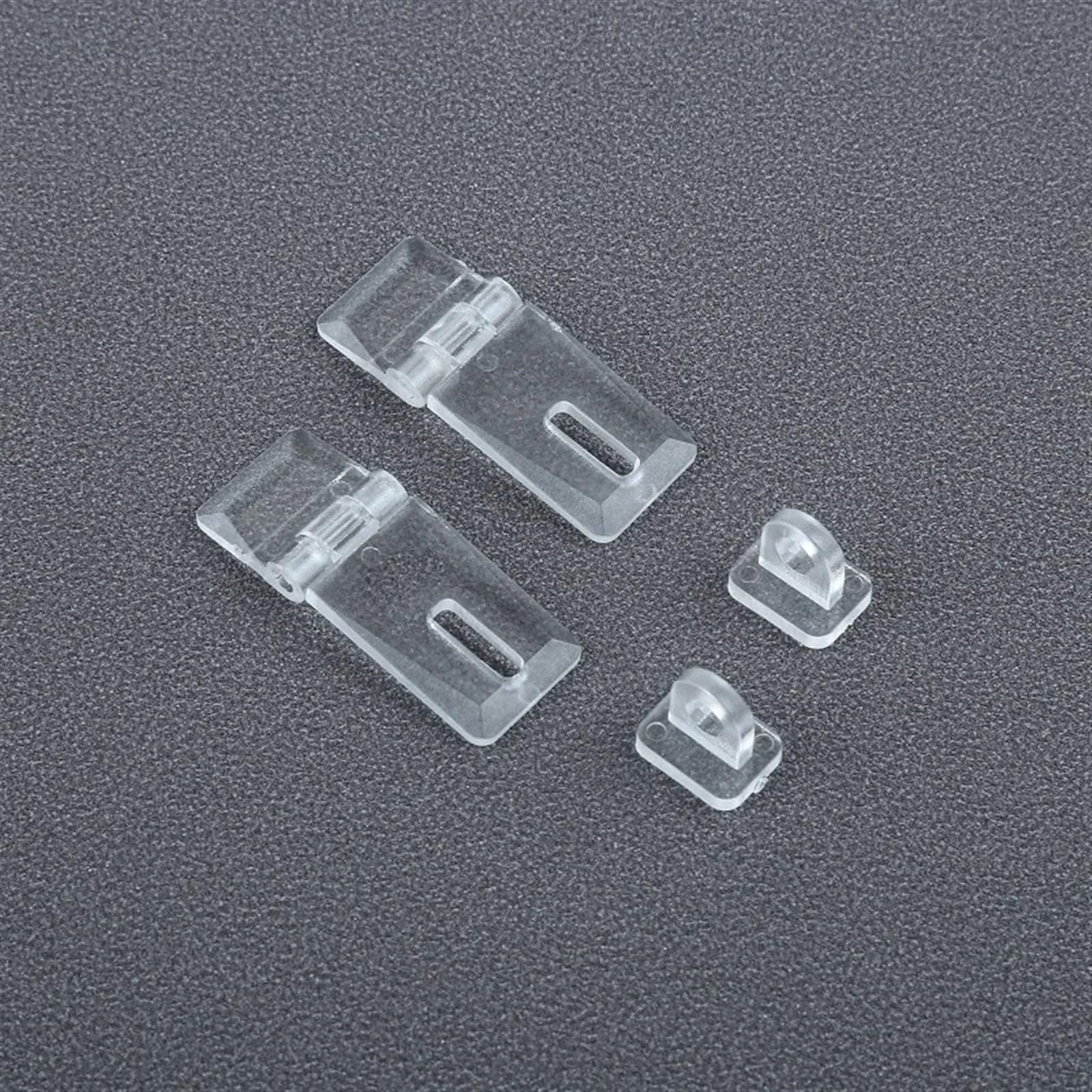 4 Sets 41x16mm Transparent Acrylic Hinge Lock Jewelry Box Cabinet Door D Clear Buckle Concealed Locking