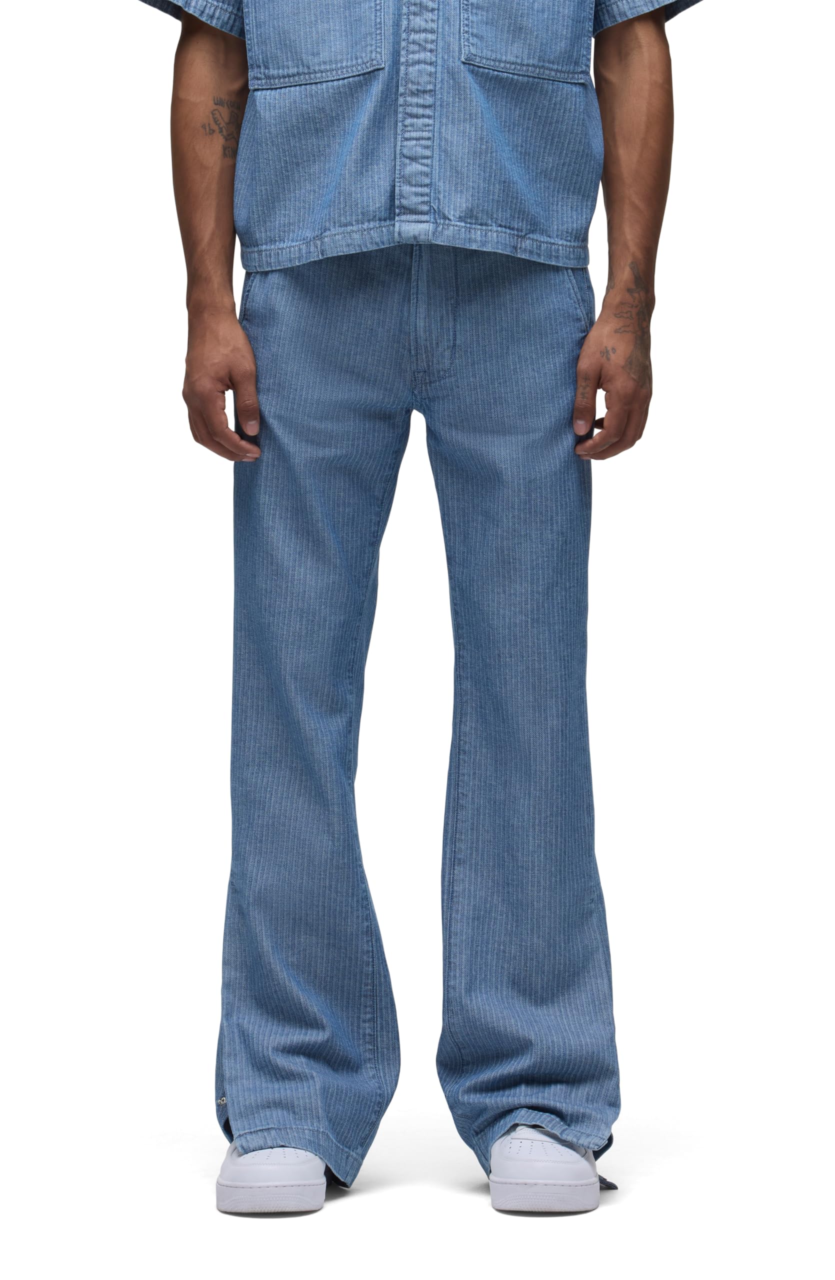 Hudson Mens Walker Flare Leg Trouser Pant