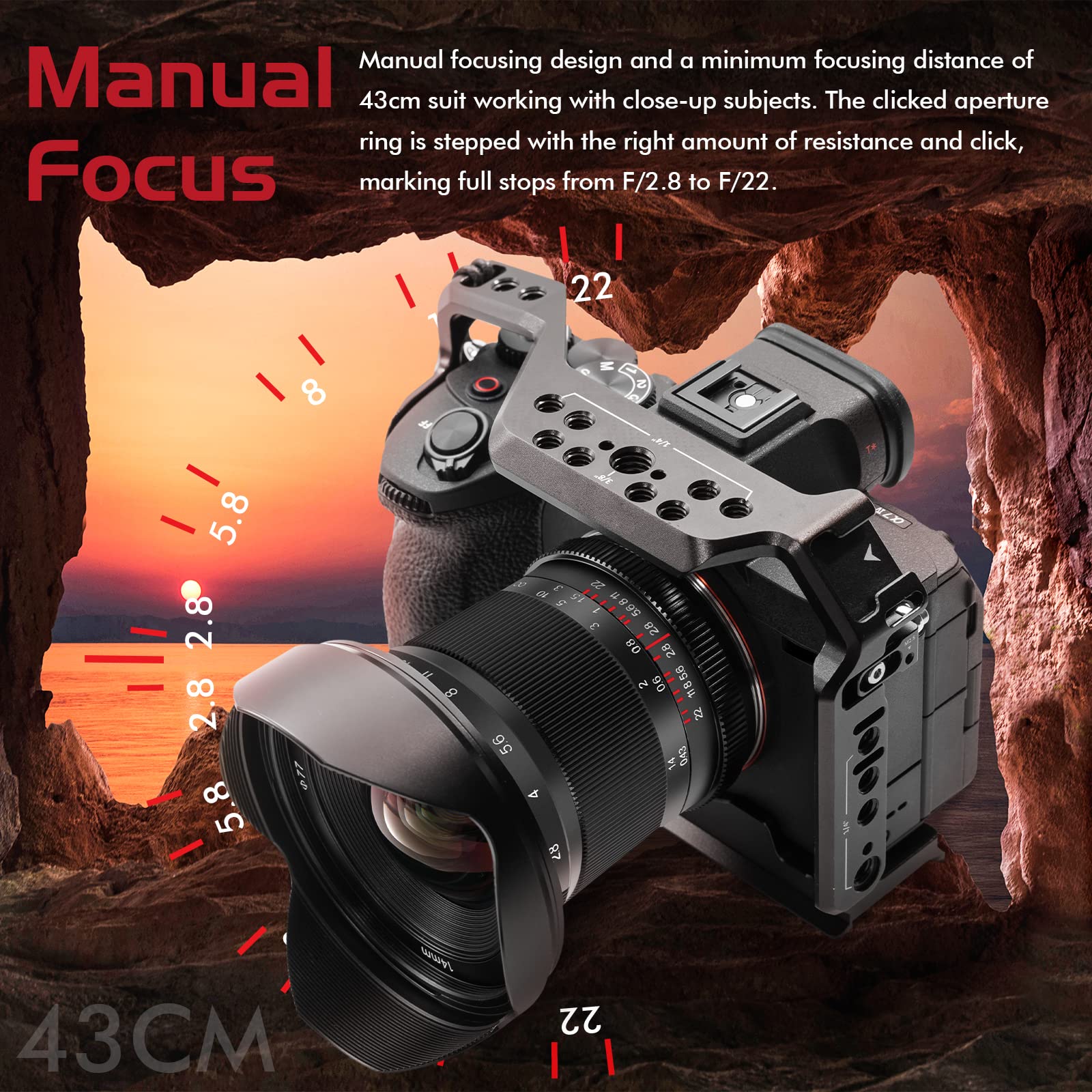 Amazon.co.jp: Pergear 14mm F2.8 II 超広角手動レンズ 画角114º フル