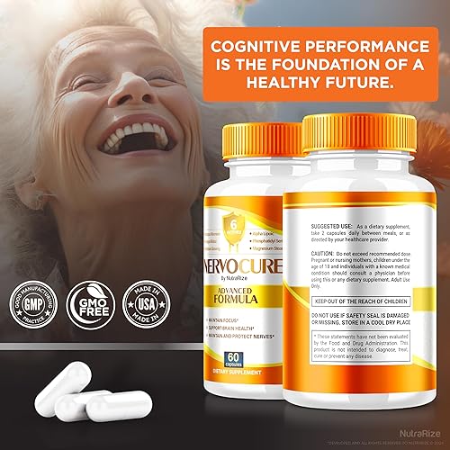 Miniatura 6 de NervoCure - Fórmula de apoyo diario con una mezcla limpia y equilibrada para concentración, claridad y nitidez diaria, cápsulas fáciles de tomar