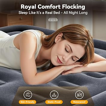 VOSSER Full Air Mattress with Built-in Pump, 18