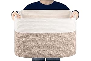 Blanket Basket- Premium Cotton Rope Woven Storage Basket