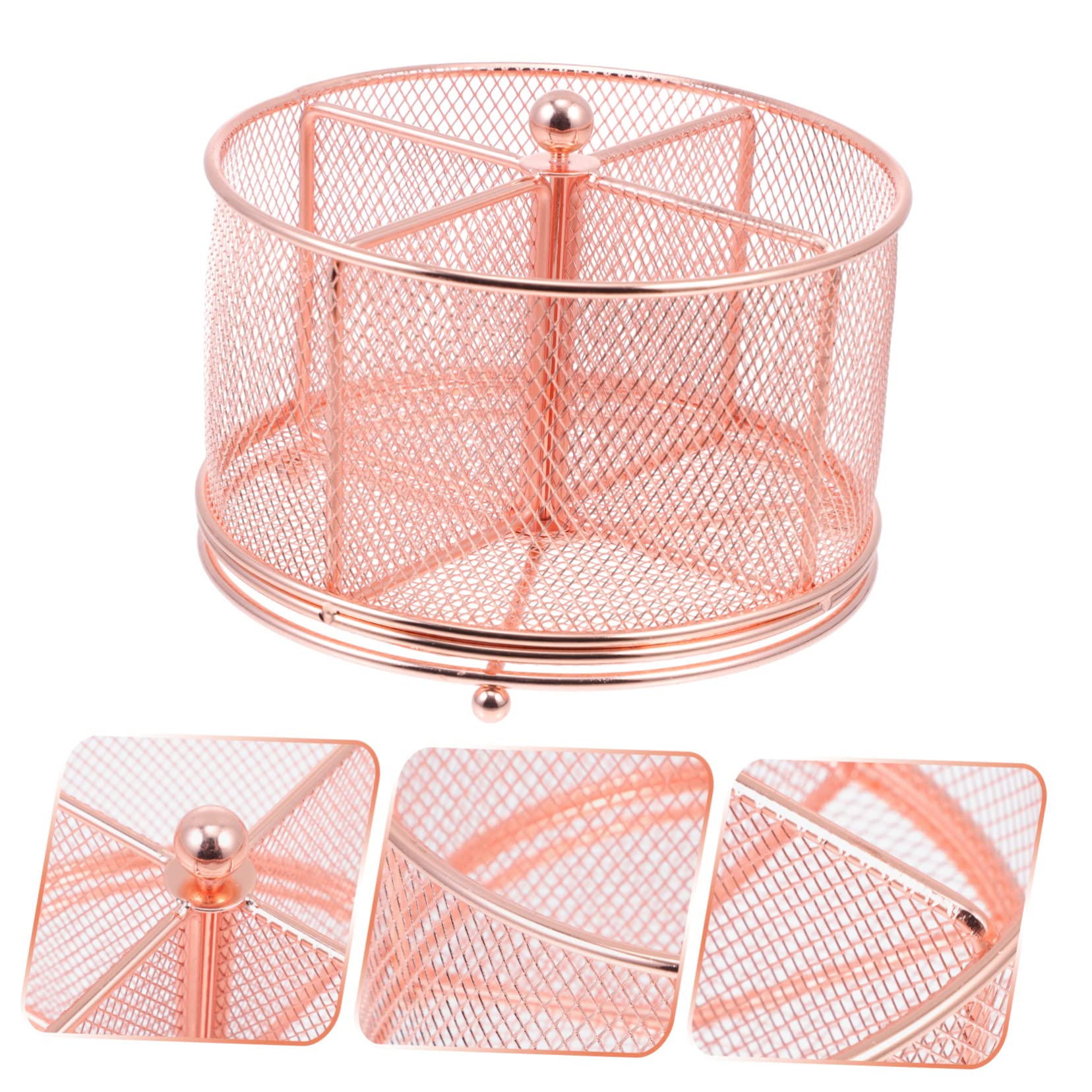 Rotierender Metallstift- Mit Multi-grid-design Für Schreibtischorganisation Aufbewahrung Von Schreibwaren Und Kosmetik Für Büro Und Zuhause