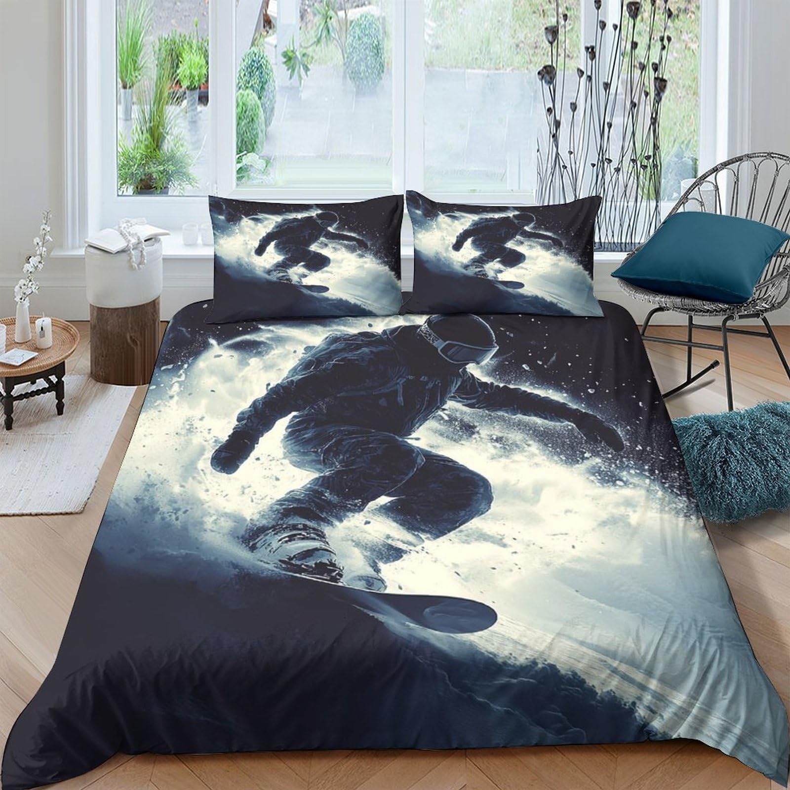 Ctjqhvkz Style-3 3D Printed Surfer Ocean Wave Fitted Sheet Microfiber Soft Breathable Night Surf Mattress Cover Bedroom Decor Single（135X200cm）