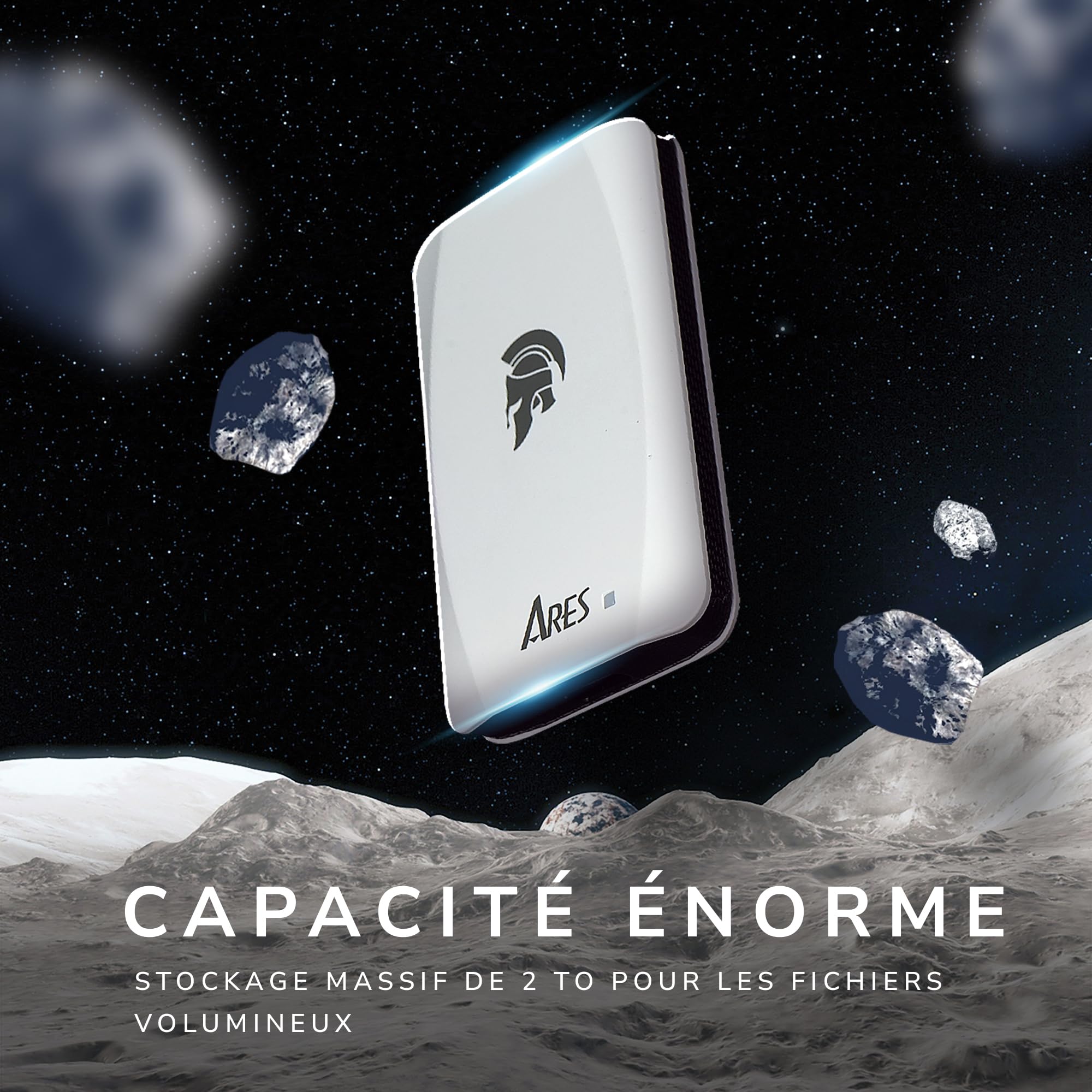 DATO SSD Externe 2 to, USB 3.2 Gen 2x1, Jusqu’à 1050/1000 Mo/s, Type C - ARES Torch Série