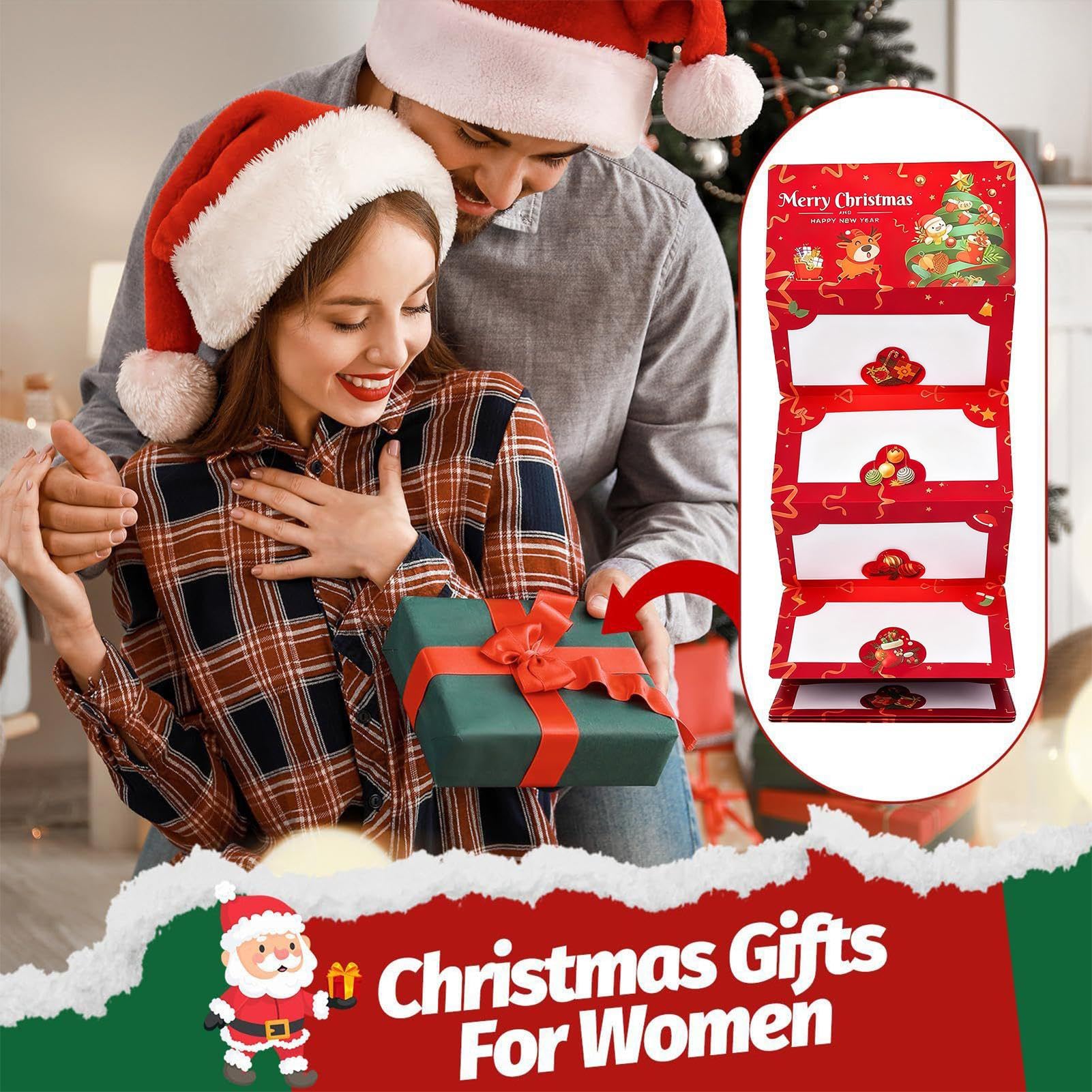 Hucha de Navidad, 10 Compartimentos, Soporte Plegable Festivo, Hucha de Navidad, para Festival, propuesta de Matrimonio, día de San Valentín, niños, cumpleaños, Adultos, Amigos, niños, Hombres