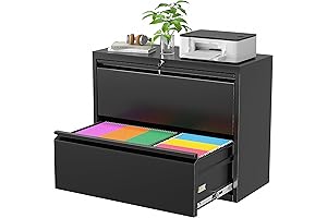 Superday Metal Lateral File Cabinet with Lock for Home Office: Keep Your...