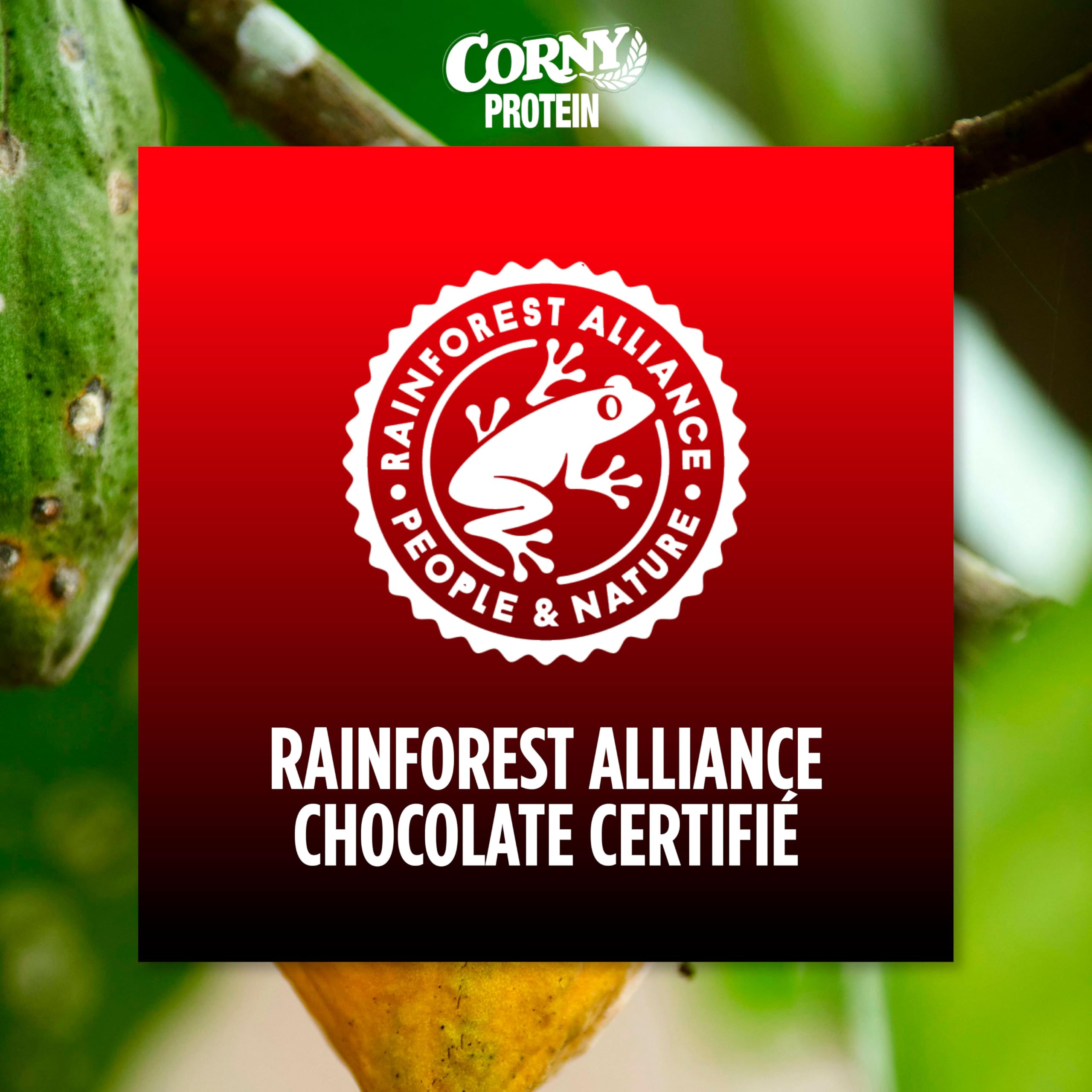 Barres protéinées, Corny Protein,Chocolat et Coco,13,5 gr de protéines, 0% de sucres ajoutés, Pack de 18x50g, Taste the Power