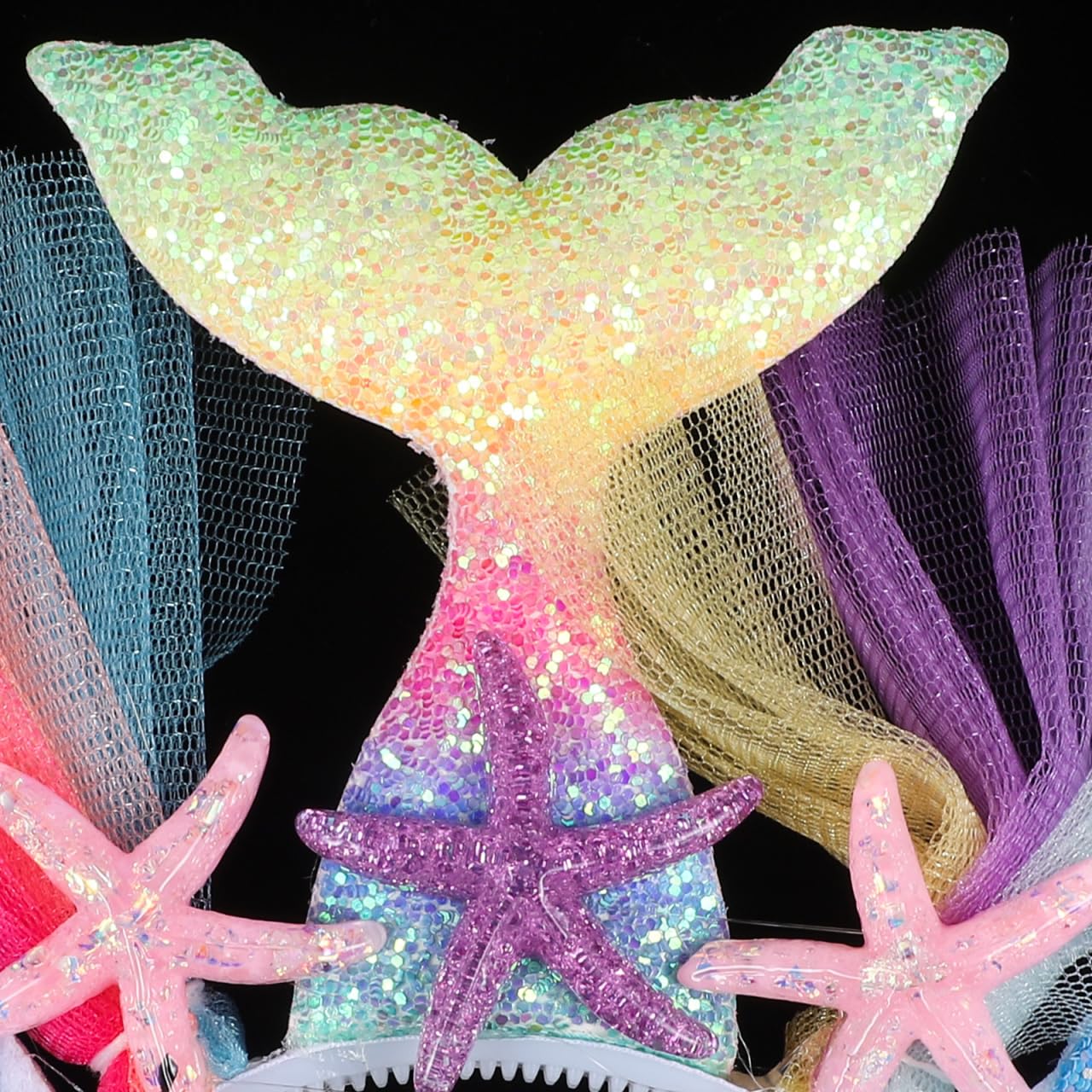 Healeved Cerchietto a sirena, multicolore per travestimento da principesse