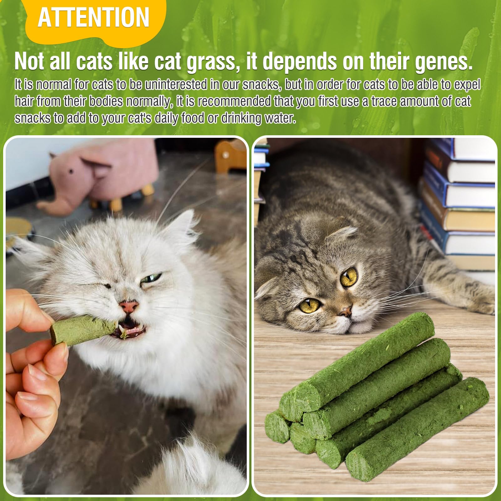 Stick Di Erba Gatta Per Gatti - Snack Antiboli Di Pelo, Masticazione Calmante, Naturale E Organico