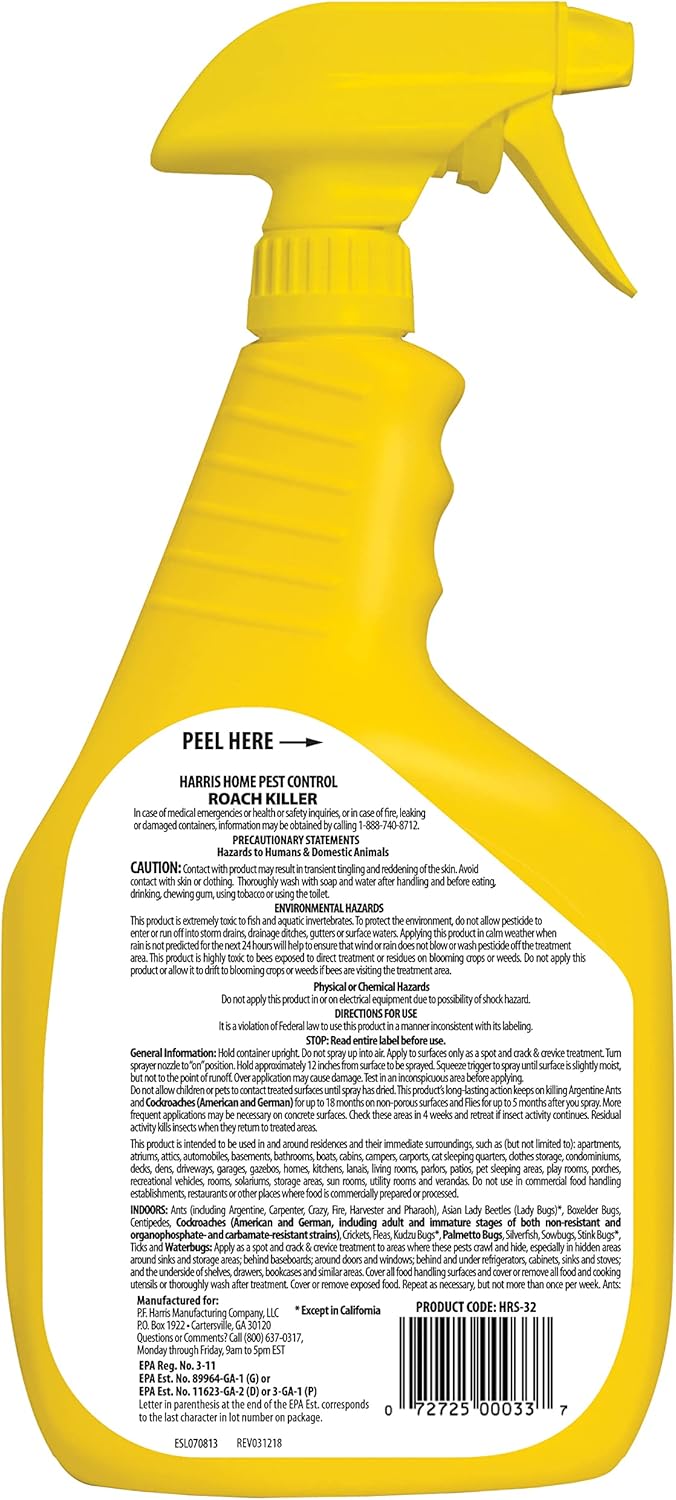 Buy Harris Roach Killer, Liquid Spray with Odorless and NonStaining 12