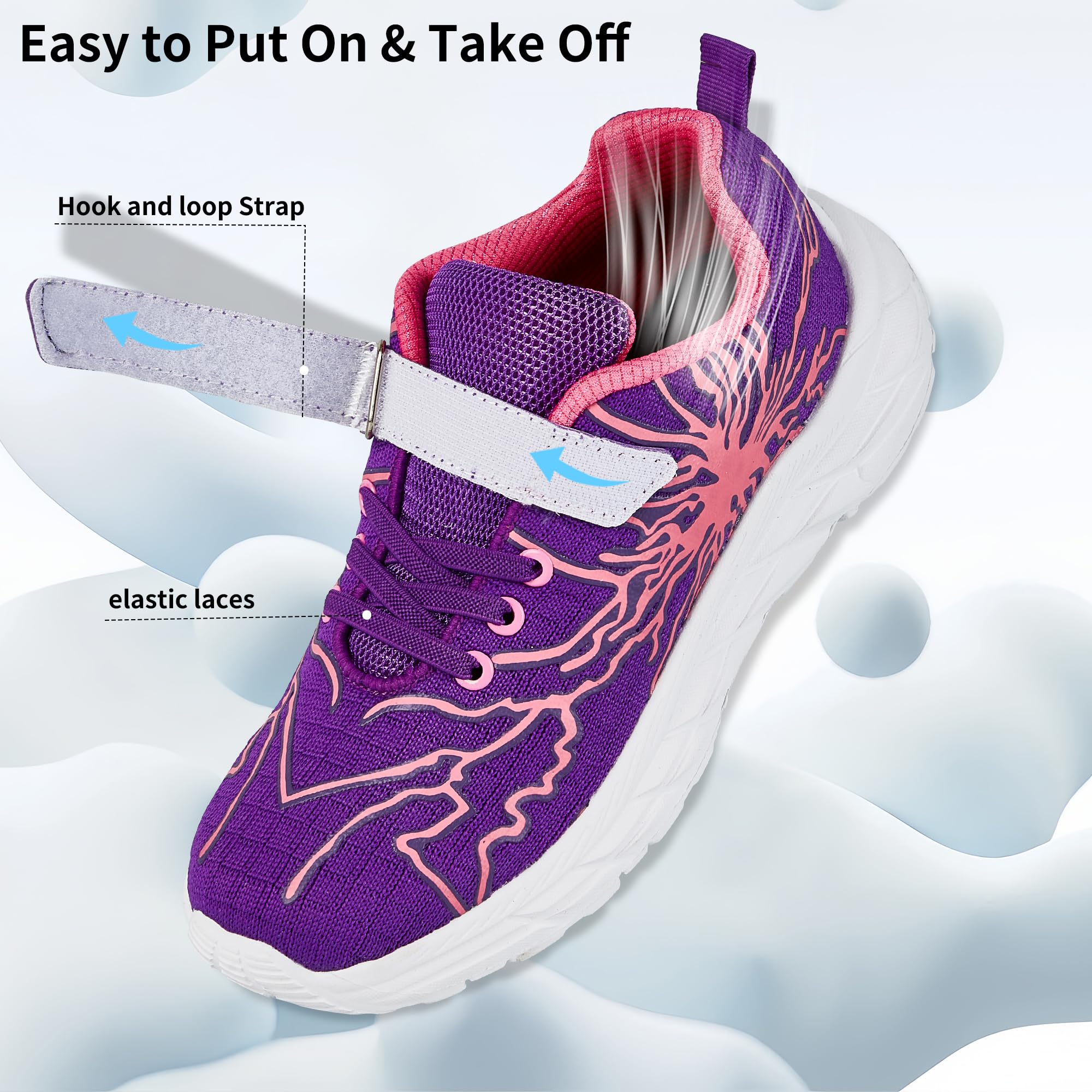 YZMML Scarpe Sportive Bambini Antiscivolo Comode e Leggere per Running e Outdoor Sneaker Casual Bambino Ragazze Ragazzi Scarpe da 28-39 EU