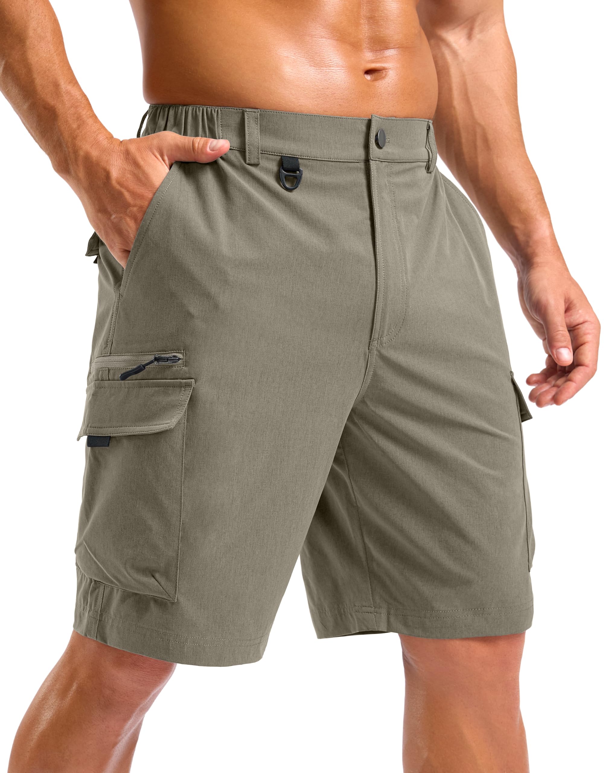 - Men's Hiking Cargo Shorts with 7 Pockets Lightweight 9" Outdoor Casual Shorts for Men Trip Work Camping Fishing Golf