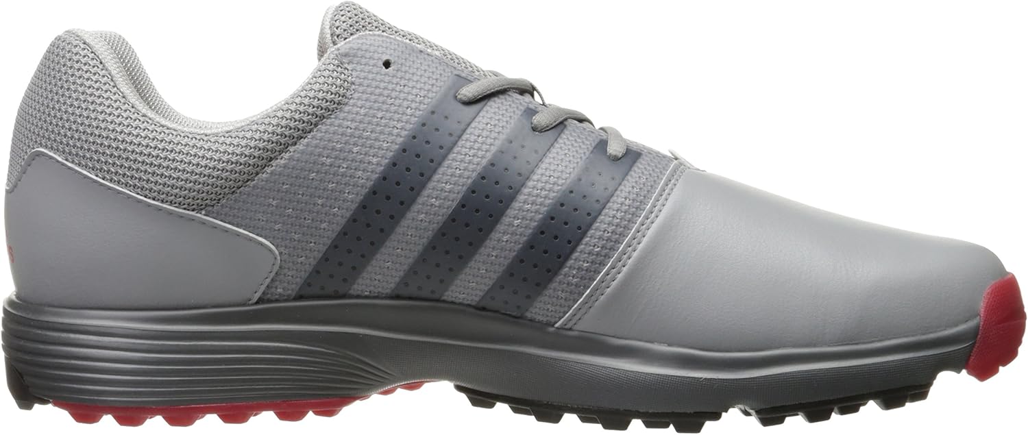 adidas Men's 360 Traxion WD Golf Shoe 8.5 Light Onix/Core Black/Scarlet