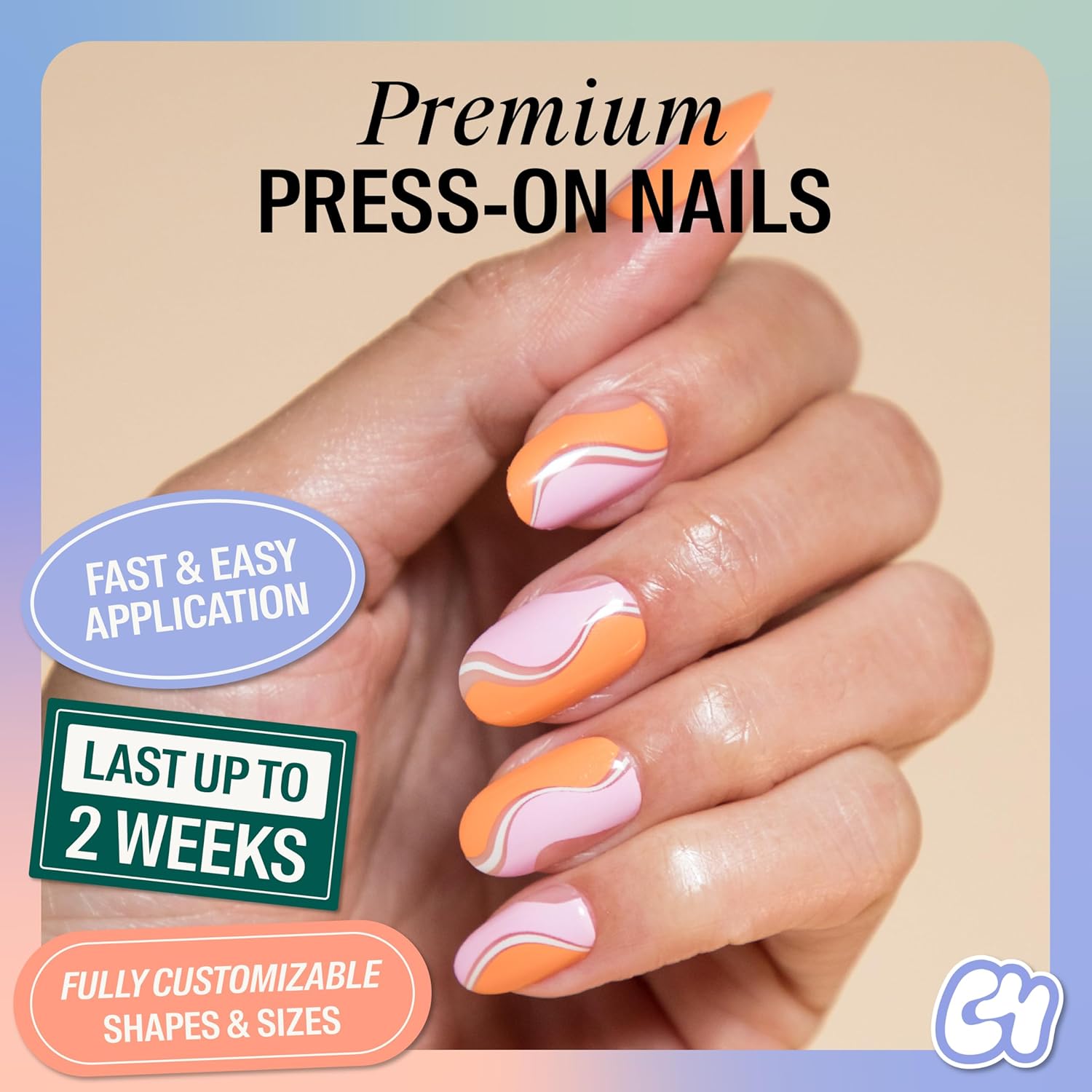 Chillhouse - Chill Tips, Press on Nails Kit - Babes on the Beach (Oval) - 30 Nail Shapes & Sizes - Up to 2 Weeks of Wear - Customizable Fit - Reusable - Latina Founded, Women Owned - Beauty, Self Care - Image 2