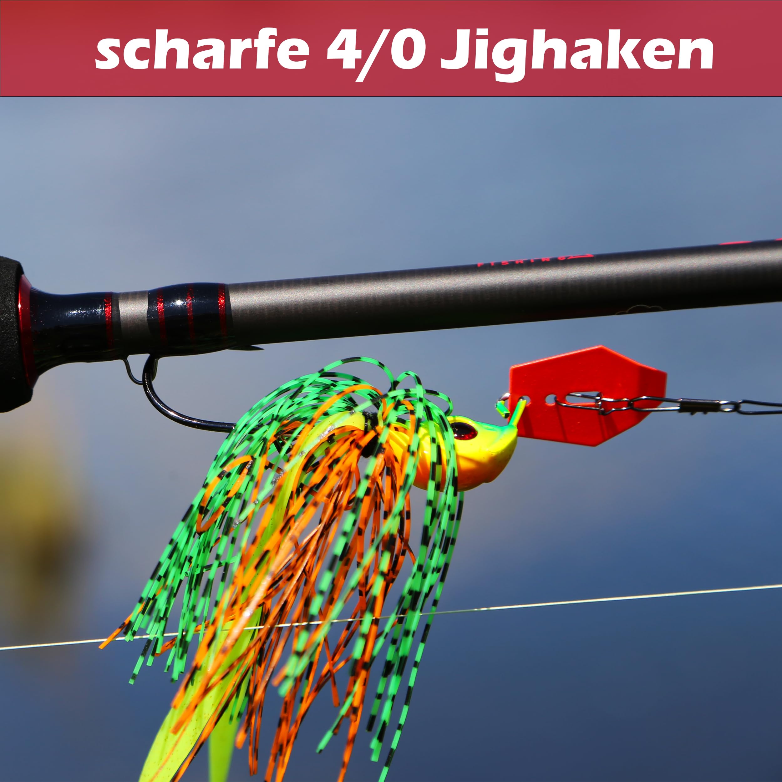 Paradox Fishing Chatterbait Spinnerbait Hecht 5 Stück 12g/15g/18g – Hecht Jig Spinner Hecht köder - Hechtköder