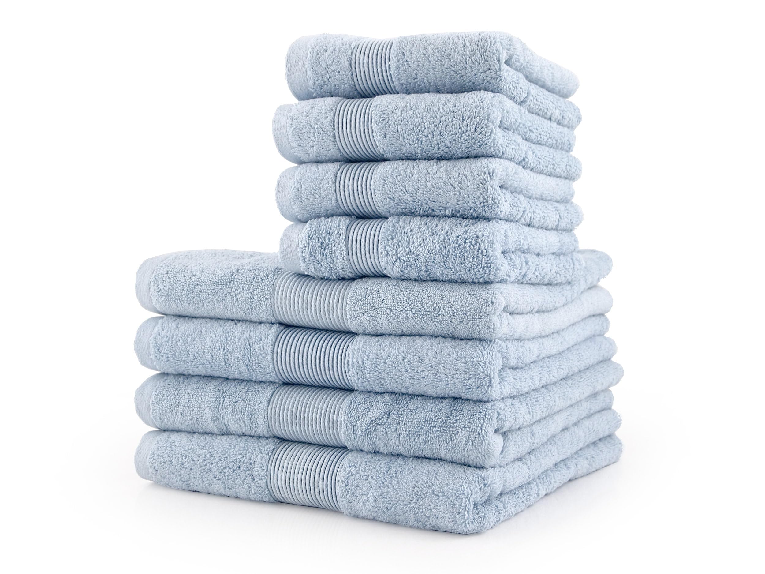 Zucchi SET asciugamano 8 PEZZI HOME FASHION Var. OPALE + tavoletta profumo biancheria per armadi by biancocasa