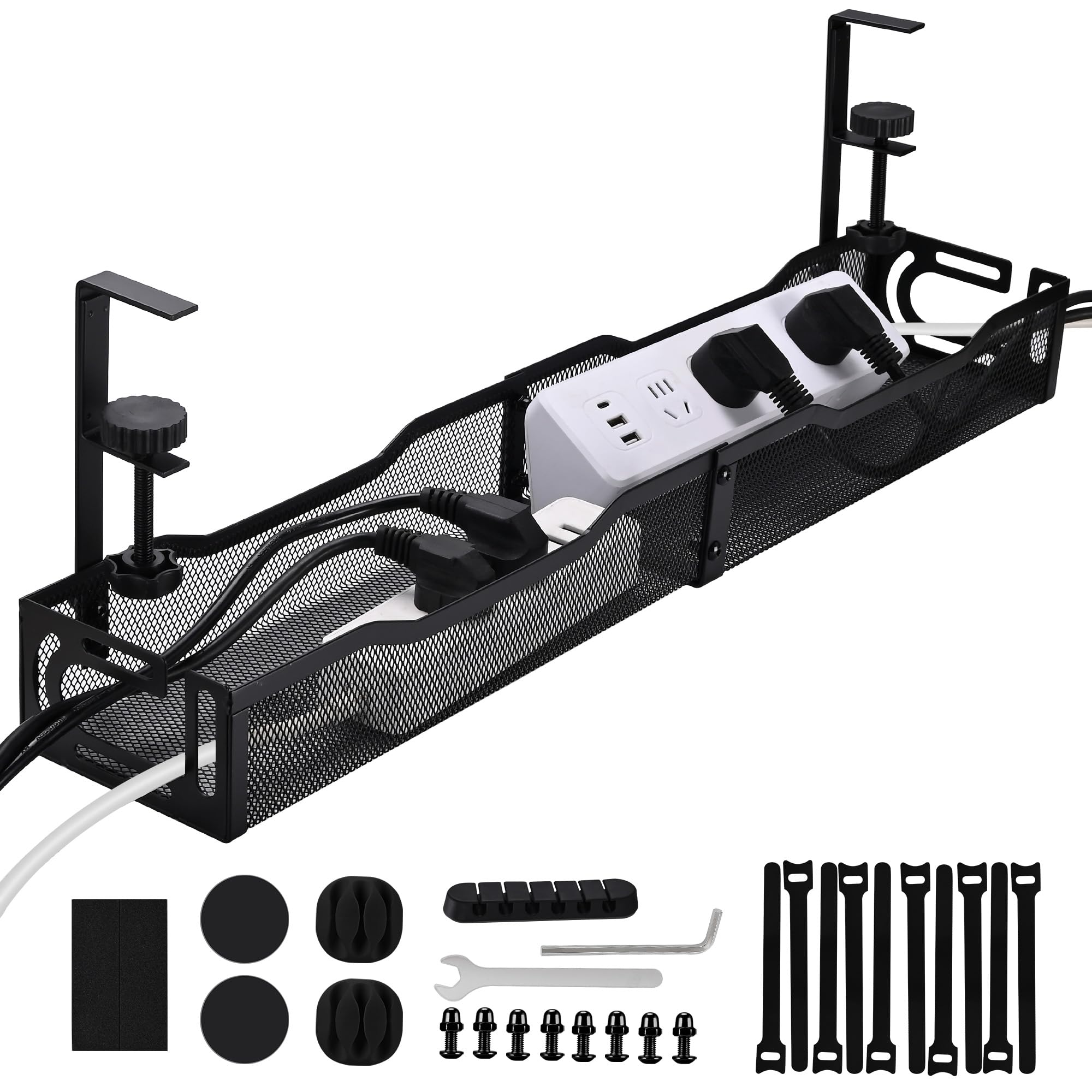 QUELIEN 25.3-inch under desk cable management box