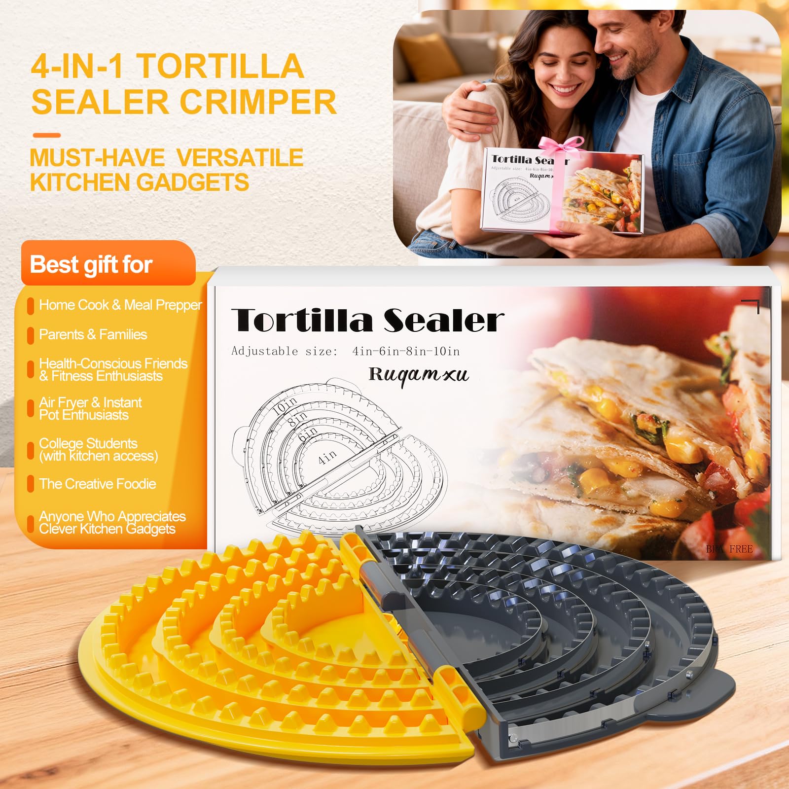 4-in-1 Tortilla Press - Leak-Proof Sealing -7