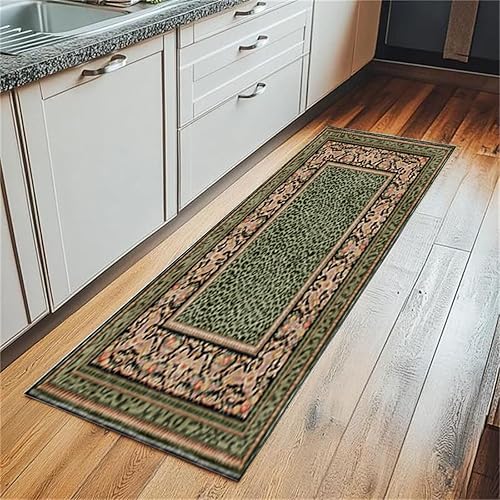 Miniatura 25 de Alfombras Grandes de Área con Estampado de Leopardo Marrón para Sala de Estar y Comedor, Alfombra de Piso Moderna Abstracta Lavable de 5'x8',